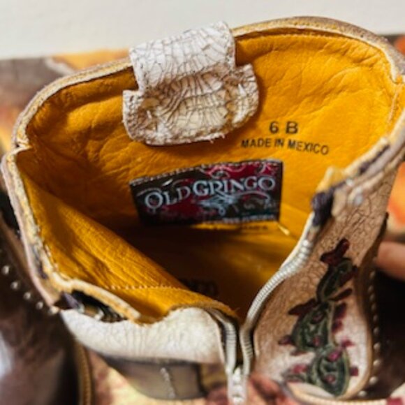 OLD GRINGO GALENA 6" TAHOMA-ROUTE 66 KAKI/WHITE SZ 6.B - Picture 8 of 16